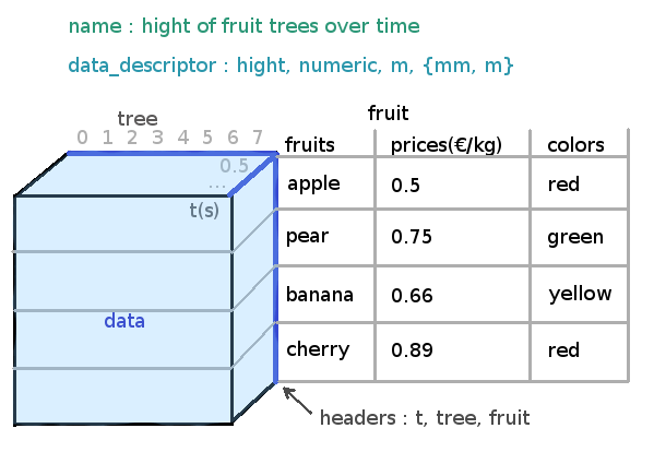 Illustration for an xplr.XData object
